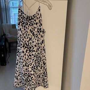 She + Sky Black and White Leopard Print Mini Dress